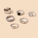 High-Quality Jewelry Gold-Plated Alloy Ring Set Niche Design Stackable Ins Style Rings For Women_voghion.com