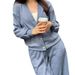 Lässiges Lounge-Set für Damen – Weiche Jacke und Jogginghose aus Bio-Baumwolle (4 Farben, S-5XL) | Lockere Passform, dehnbarer Komfort für zu Hause und unterwegs_voghion.com