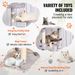 Cat Tree 72' Cat Tower With 2 Cat Condos Sisal Scratching Post Light Grey_voghion.com