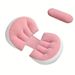 Adjustable U-Shaped Maternity Pillow - Medium Soft Polyester Fiber With Back, Lumbar & Belly Support - Multifunctional Pregnancy Sleeping Aid Cushion_voghion.com