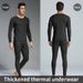 Men's Thermal Underwear Set With Fleece Lining, Thickened And Warm, Large Size, Winter Base Layer, Long Johns_voghion.com