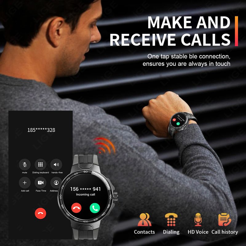 Dedicated Smart Watch Bluetooth Call With Encoder NFC Waterproof Pedometer Remote Control Camera Bracelet_voghion.com