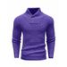 Men's Clothing Lapel Collar Business Knitted Sweater Fashion Men's Fashion Knit Sweater Stretch Crewneck Base Layer Pullover With Turn-Down Collar_voghion.com
