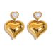 Women's Jewelry Personality Trend Gold Stainless Steel Hemisphere Water Drop Pendant Earrings Jewelry_voghion.com