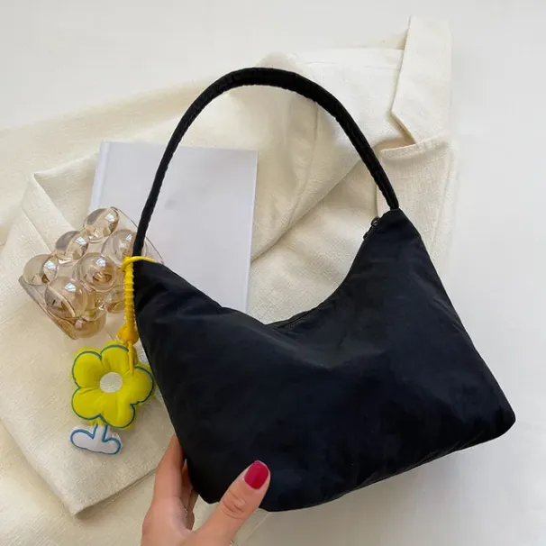 Einfache Tragetasche für Damen mit Reißverschluss, leicht, für den täglichen Wochenendurlaub_voghion.com