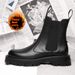 wangjia Trendy Soft Martin For Men, High Top British Style Mid-Top Leather Shoes, Winter Thick Sole Fleece-Lined Warm Cotton_voghion.com