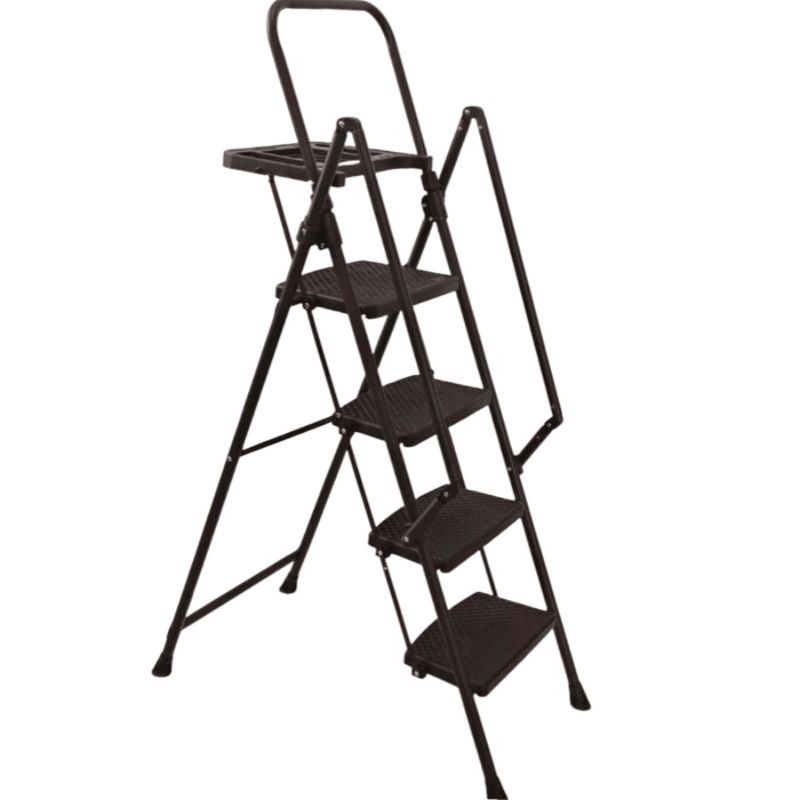 Construction Lb With Feet Folding Stool Steel Step St 440 Soft Wide NonSlip Capacity Pedals 4 Ladder Sturdy Handle Step NonSlip_voghion.com