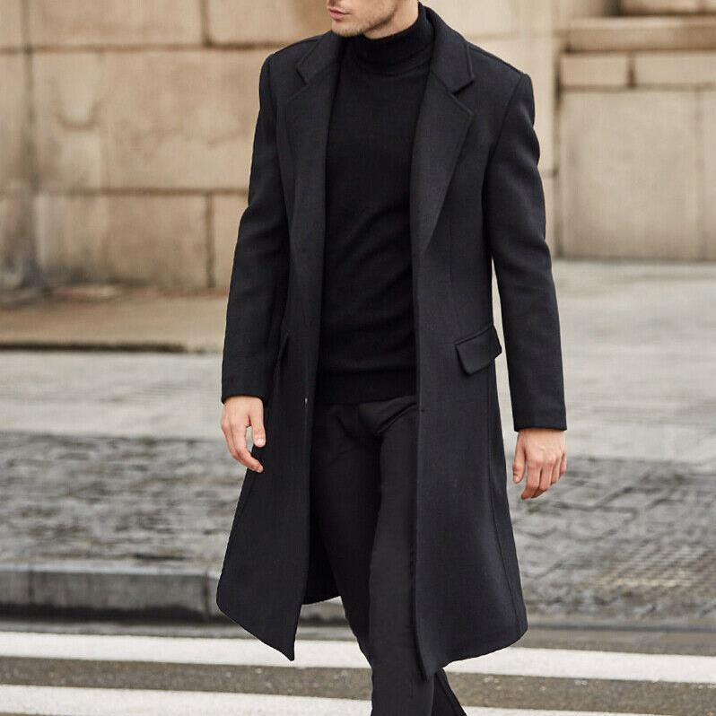 Men's Wool Coat British Plus-size Long Double-sided Coat_voghion.com