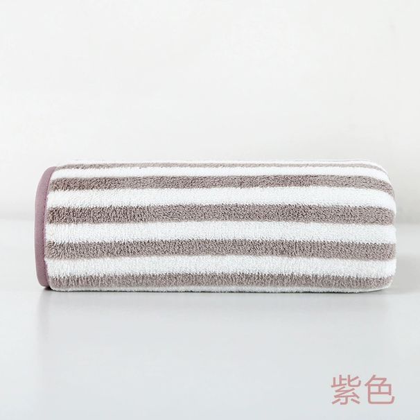 Mikroszálas csíkos törölköző, vastagított, nedvszívó, nagyméretű fürdőlepedő, gyorsan száradó arcmosó törölköző, fürdőlepedő-készlet_voghion.com