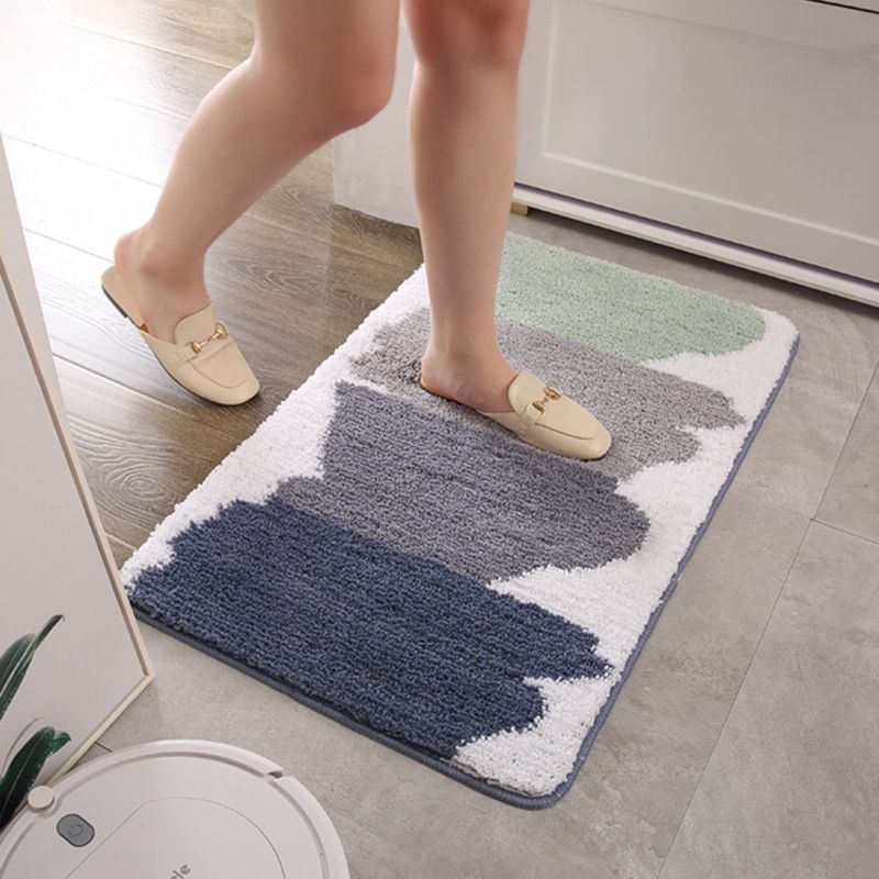 Home Textile New Simple Home Flocking Carpet Floor Mat Entrance Bedroom Bathroom Absorbent Non Slip Foot Mat_voghion.com