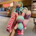 Cartoon kreative nette farbe passenden cool glück kaninchen auto schul anhänger paar puppe geschenk schlüsselbund_voghion.com