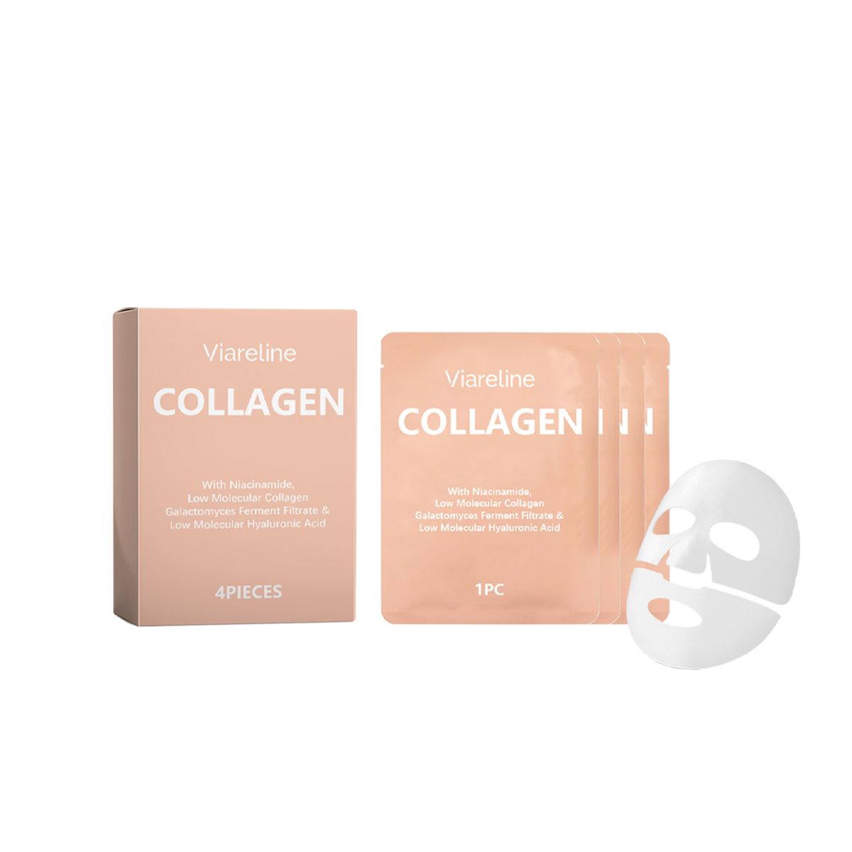 Viareline Collagen Facial Hydrating Texture Delicate Makeup Light Moisturizing Skin Care Mask_voghion.com