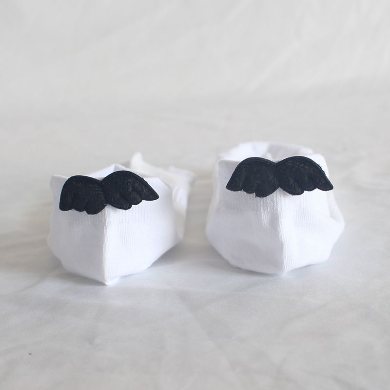 Socks Small Wings Mesh Boat Socks Women's Sports Socks Summer Sweat Absorbent Black And White Running Socks Women's Cute Student Cotton Socks_voghion.com