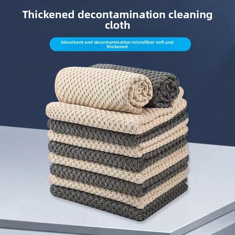 Pano de limpeza absorvente espesso de dupla face, resistente à sujeira e que não deixa vestígios, para cozinha, com grãos de milho_voghion.com