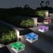 Luci solari in mattoni di resina - Illuminazione impermeabile per vialetti da giardino all'aperto con 7 opzioni di colore (bianco caldo/freddo, RGB, telecomando)_voghion.com