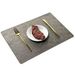 European Style Leher He Insulion Werproof Tray Metal Texture Double-Sided Square Western Dining Non-Slip Table_voghion.com