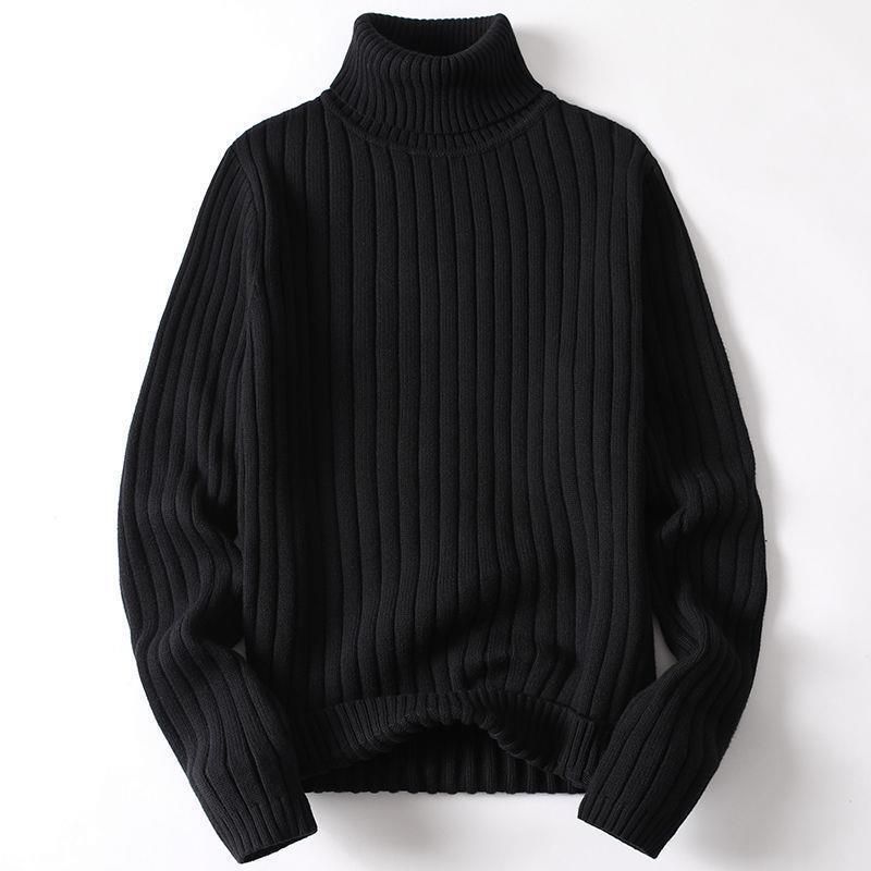 Men's Clothing Sweaters Long Collar Sweaters Slim Lapel Junior High School Integrated Fleece Sweaters For Male Students Medium High Collar_voghion.com