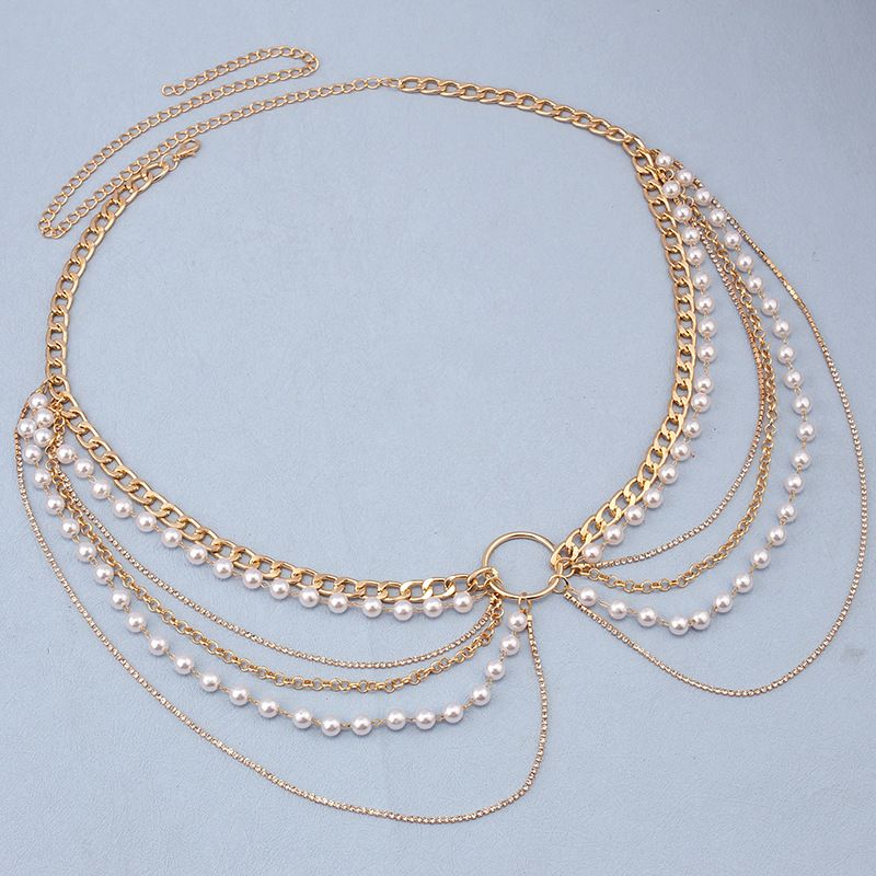Jewelry Personality, Simple And Fashionable Body Exaggerated Dia Chain, Multi-layer Geometric Waist Chain_voghion.com