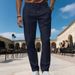 Herrenbekleidung Slim Fit Herren Freizeithose mit schmal zulaufendem Bein – leichtes Polyester, bequem und stilvoll (Khaki, Marineblau, Schwarz, Armeegrün, Hellblau, Braun)_voghion.com