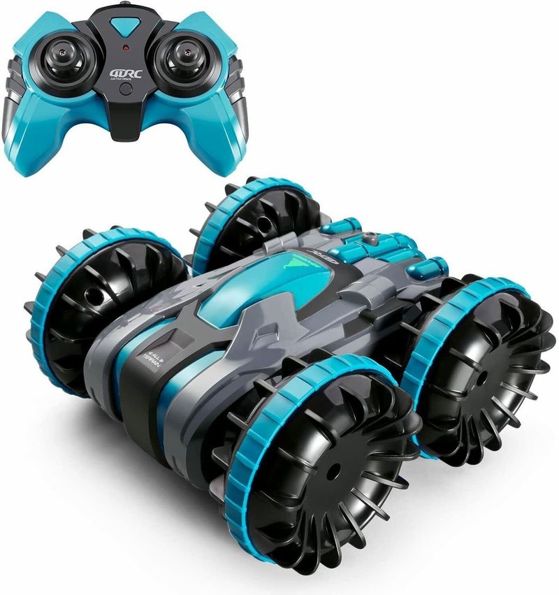 4D C9 Amphibious Car for Kids 2.4GHZ Rechargeable Battery RC Stunt Vehicle 360°_voghion.com