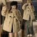 2025 Winter New Korean Style Lazy Temperament Lamb Wool Thickened Warm Loose Slimming Casual Coat For Women_voghion.com