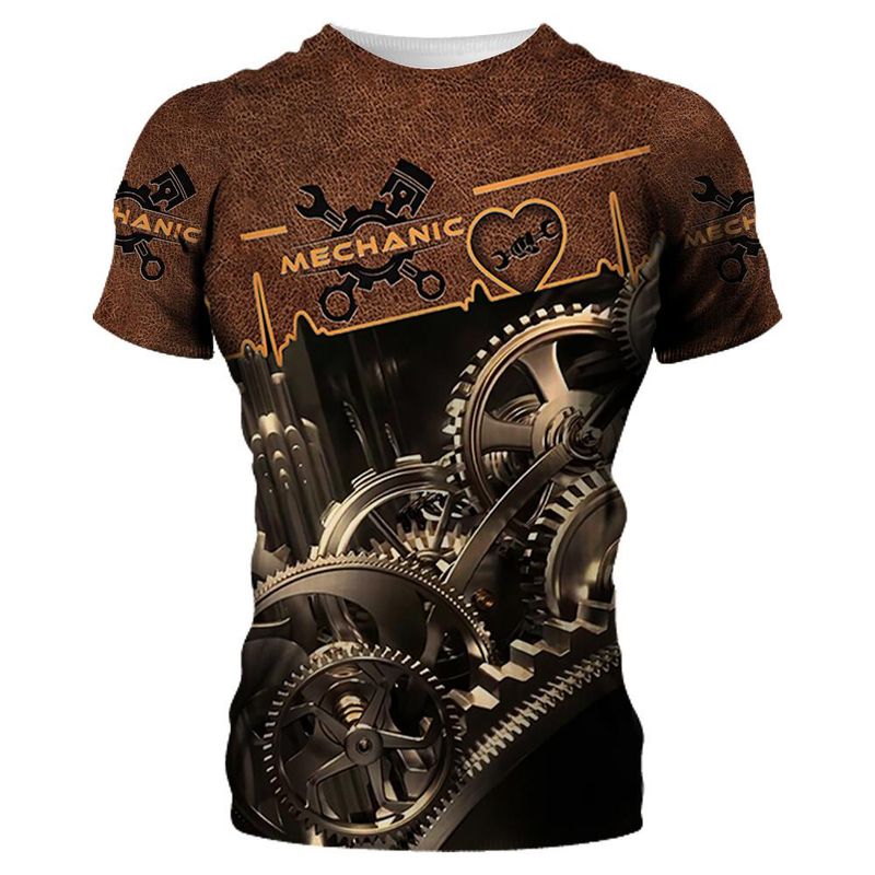 T-shirt a maniche corte stampata in 3D sportiva da uomo T-shirt a maniche corte da uomo stampata sportiva casual di tendenza moda_voghion.com