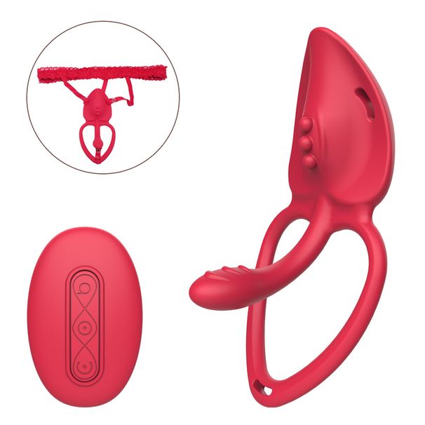 Vendita calda, vibratori indossabili da donna con telecomando, giocattoli sessuali con cinturino, fibbia regolabile, anelli vibranti multimodali, vibratore per mutandine_voghion.com
