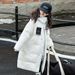 Piumino invernale in stile coreano per ragazze: leggero e caldo, con cappuccio (130-170 cm, nero/bianco)_voghion.com
