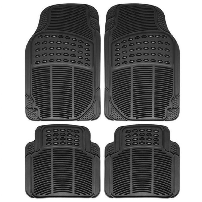 Tapetes de carro à prova d'água pretos universais de plástico para carro tapetes fáceis de limpar quatro estações tapetes de borracha antiderrapantes de plástico_voghion.com