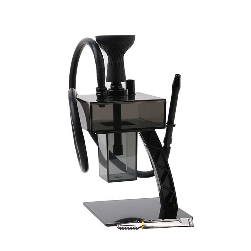 Modern Large Acrylic Hookah For Bars – Premium Black Shisha Pipe With Stylish Design_voghion.com