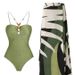 Vêtements pour femmes Maillot de bain une pièce pour femmes Ensemble bikini Jupe de plage conservatrice couvrant le ventre Jupe portefeuille en mousseline de soie à pois_voghion.com