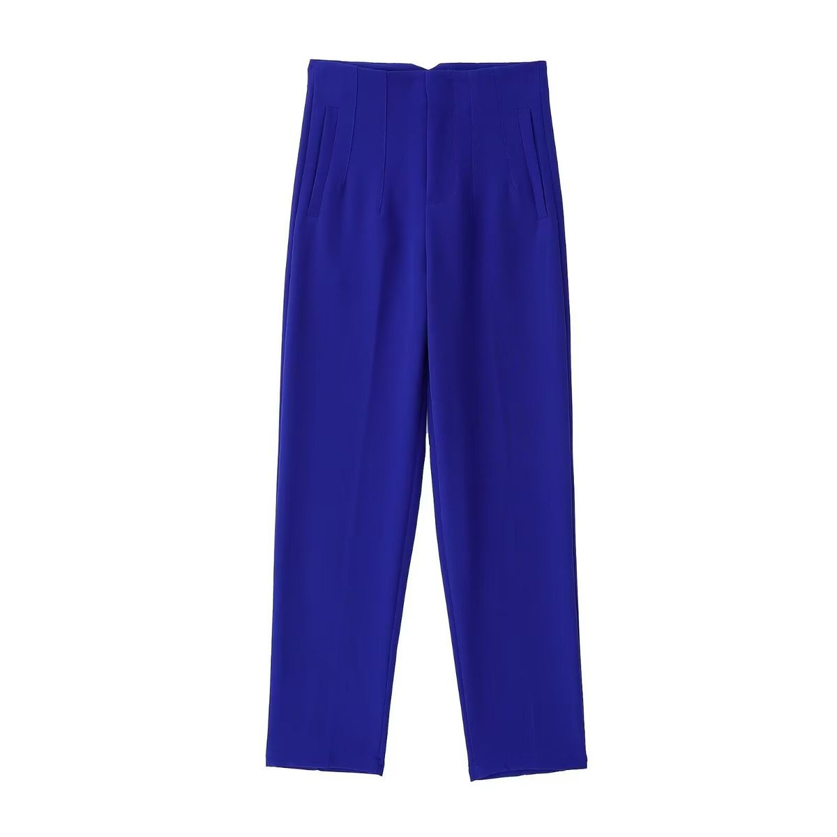 High-Waisted Straight Leg Pants – Women's Office & Casual Trousers In 14 Colors (XS-XXL, Polyester, No Stretch, Pocket Design)_voghion.com