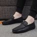 Neue männer der bean schuhe gestreiften weiche leder licht faul schuhe abdeckung füße mode casual schuhe alle mode männer der einzelnen schuhe_voghion.com