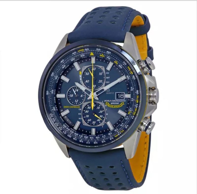 Good Selling Full Function Blue Angel Quartz Men's Watch With Fashionable Six Needle Timing_voghion.com