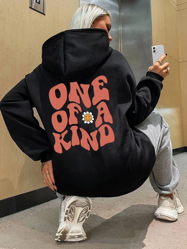 Herrenbekleidung plus Samt-Sweatshirt mit Buchstabendruck, Tasche und Kordelzug_voghion.com