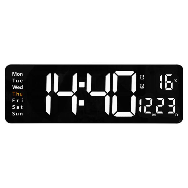 16" Digitale Wandklok - Timer/Alarm RGB Kleuren Temperatuur_voghion.com