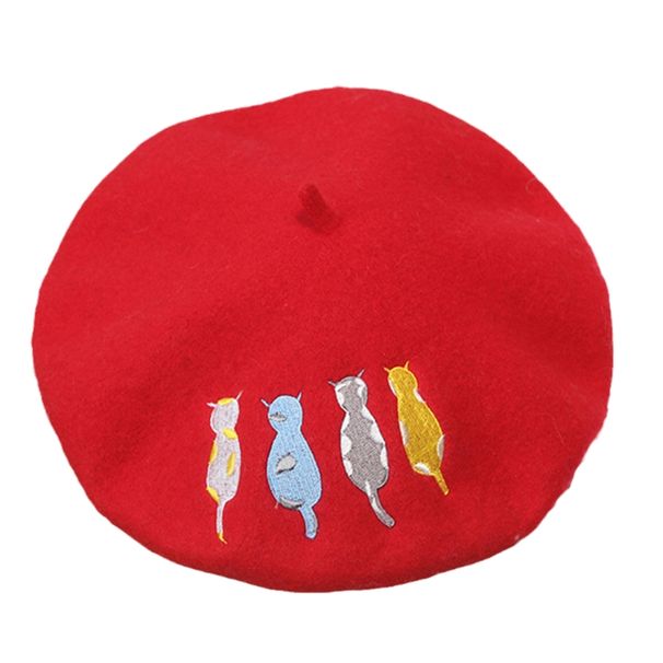 Vroča razprodaja nišne vezene kape s štirimi mačkami, vsestranska slikarska kapa za Gathe, drop shipping_voghion.com