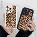 Custodia per telefono in silicone con stampa leopardata per iPhone 15 14 13 12 11 16 Pro Max XS X XR 14 15 Plus, antiurto, morbida, con paraurti_voghion.com