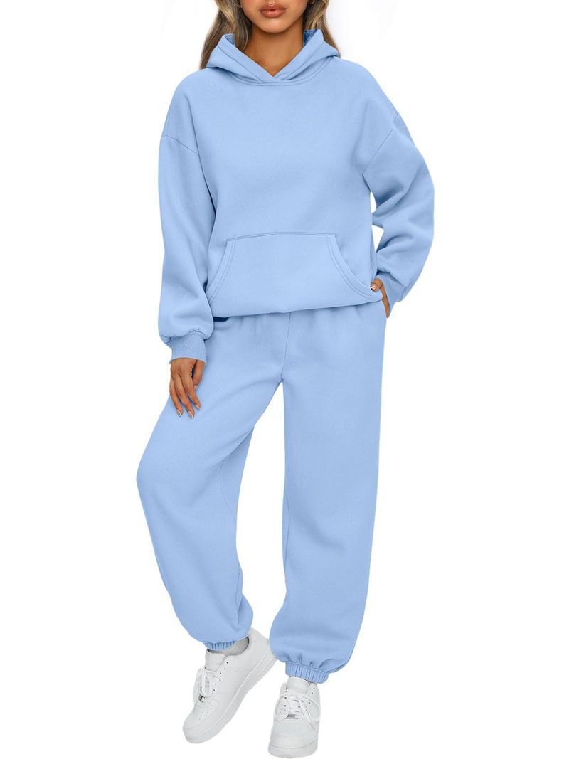 ​​"Plus Size Women's Velvet Hoodie & Jogger Set – Soft Two-Piece Loungewear, Printed Casual Outfit"​​_voghion.com