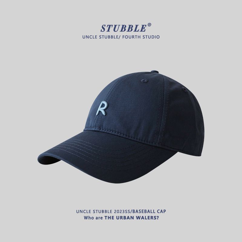 Cappellino da baseball R Label - Originale design a becco d'anatra con tesa larga e parte superiore morbida, cappello da sole con protezione UV per l'estate (cinturino regolabile)_voghion.com