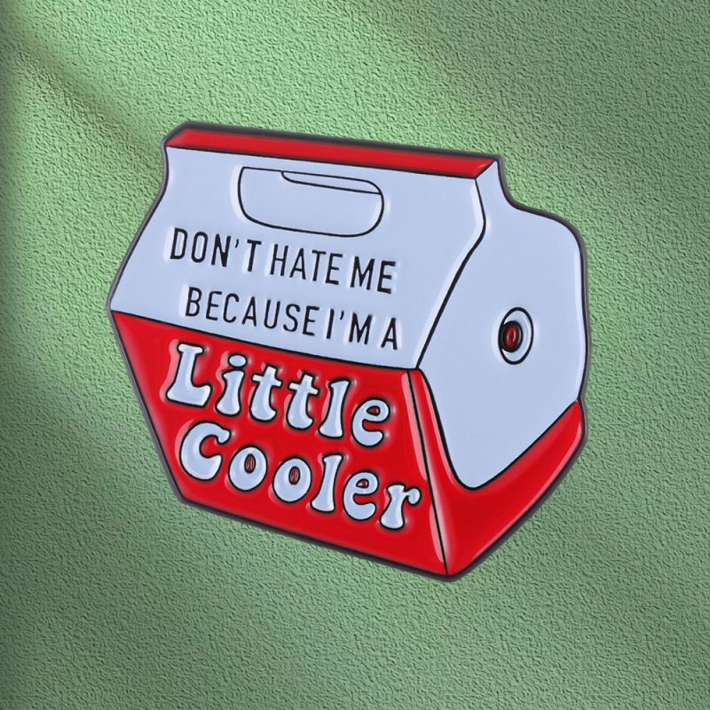 Brosche aus Legierung im Milchkarton-Stil „Don't Ask Me For Coolness“, trendiges kleines Abzeichen_voghion.com