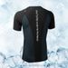 Men's Fitness Compression Shirt Short Sleeve Ice Silk Summer Base Layer Quick-Dry High Elasticity Running Football_voghion.com