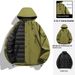Goose Down Outdoor 3-in-1 Men's Winter Insulated Jacket With Removable Down Liner Versatile 3-in-1 Hiking Jacket With Triple Protection_voghion.com