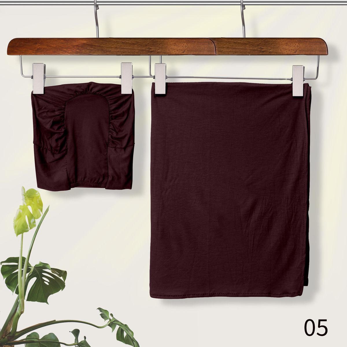 PURE PLEAT - Set di cappello e sciarpa in cotone modal senza cuciture (comfort senza cuciture, ottimo venditore)_voghion.com