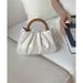 Handheld Cloud für Damen 2024 Neue perlweiße Umhängetasche mit Plissee für Mädchen, modische und elegante Damentasche_voghion.com