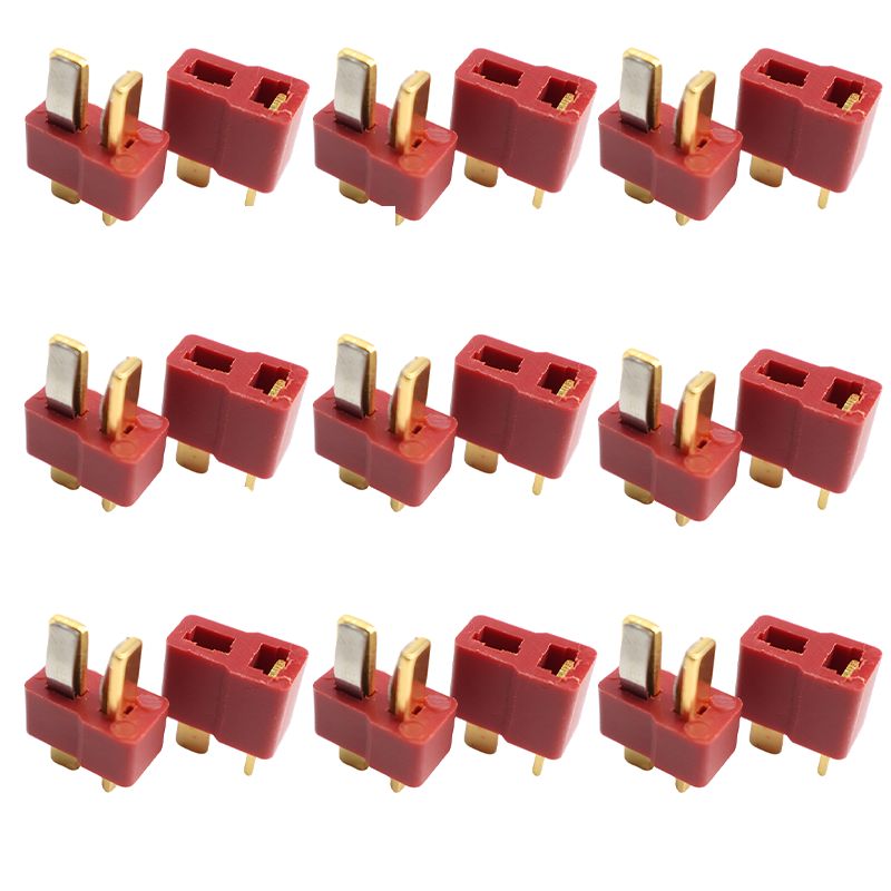 9Pairs T Plug Male Female Deans Connectors Style Plugs For RC Lipo Battery RC Drone Airplane Car Boat_voghion.com