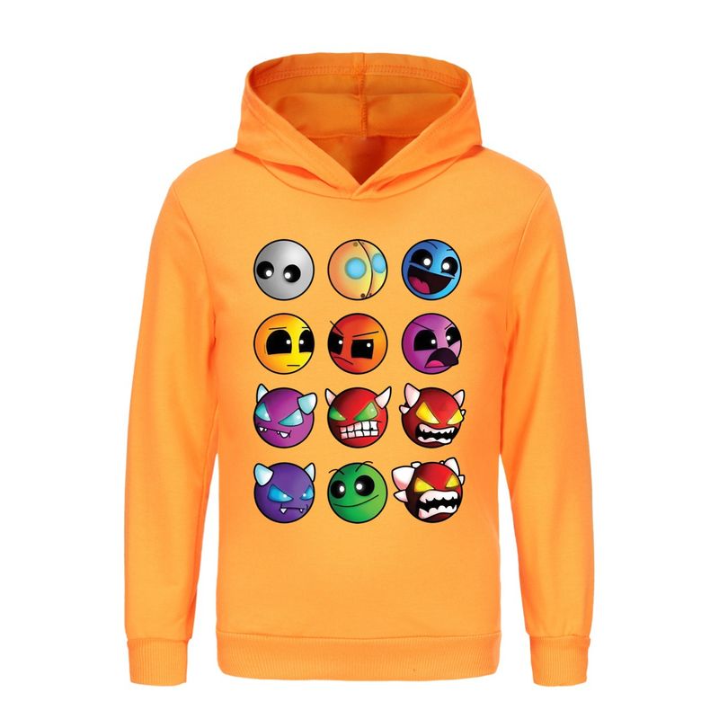 Geometry Dash Children's Hooded Top Hoodie Sweater 3040_voghion.com