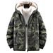 Giacca con cappuccio foderata in pile di ispirazione militare - Parka mimetico oversize con spessa imbottitura in cotone per uomo e ragazzo_voghion.com