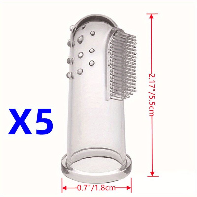 Effective Pet Dental Care With Soft Finger Toothbrush For Dogs And Cats_voghion.com