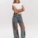 Women's Clothing Hot Girl Retro Straight Pants Hollow Texture Niche Design Jeans Loose Wide Leg Trousers_voghion.com